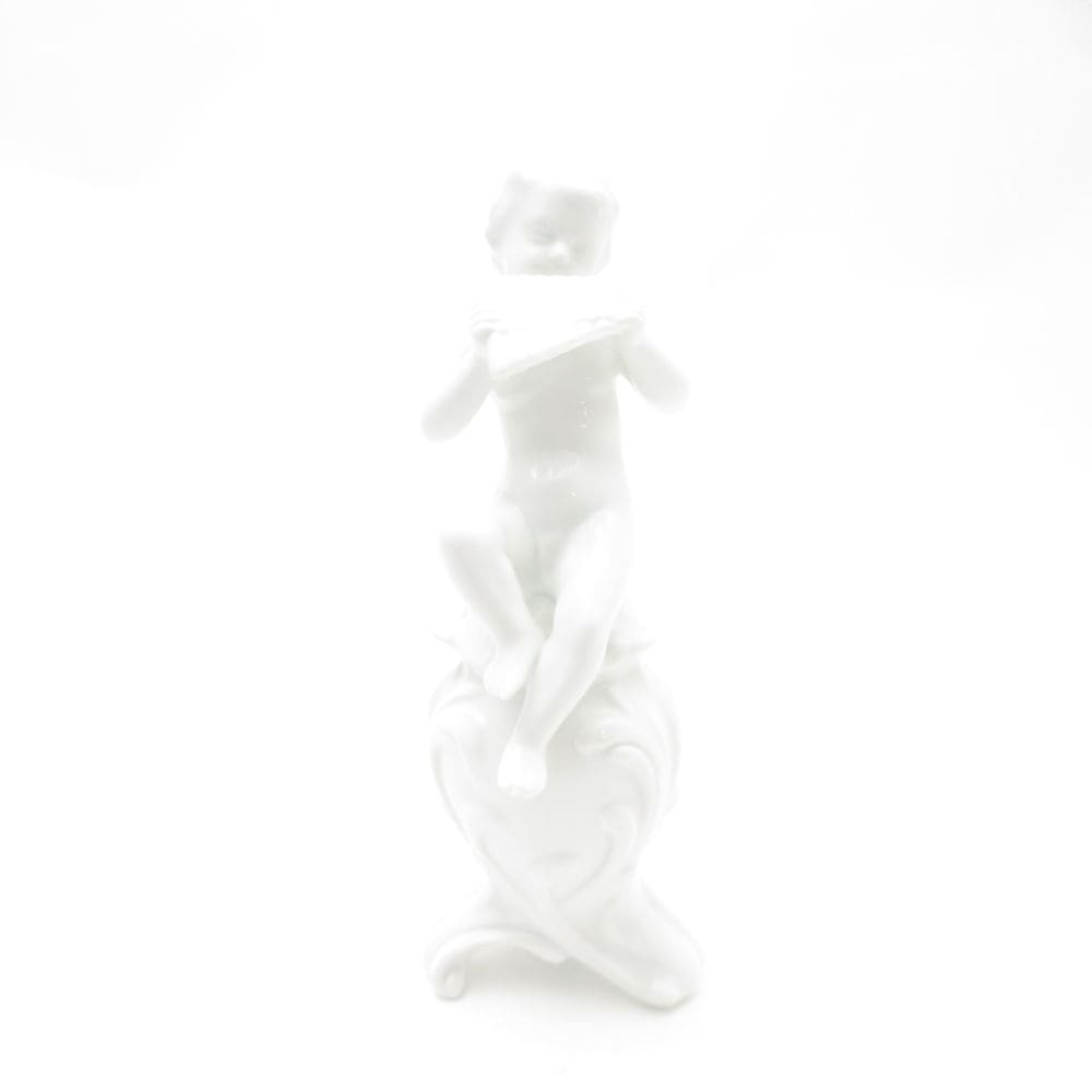 美品 Richard Ginori リチャードジノリ カポディモンテ 天使の音楽家 パンフルート フィギュリン 置物 インテリア 白磁 パンパイプ SO3674U2 【中古】