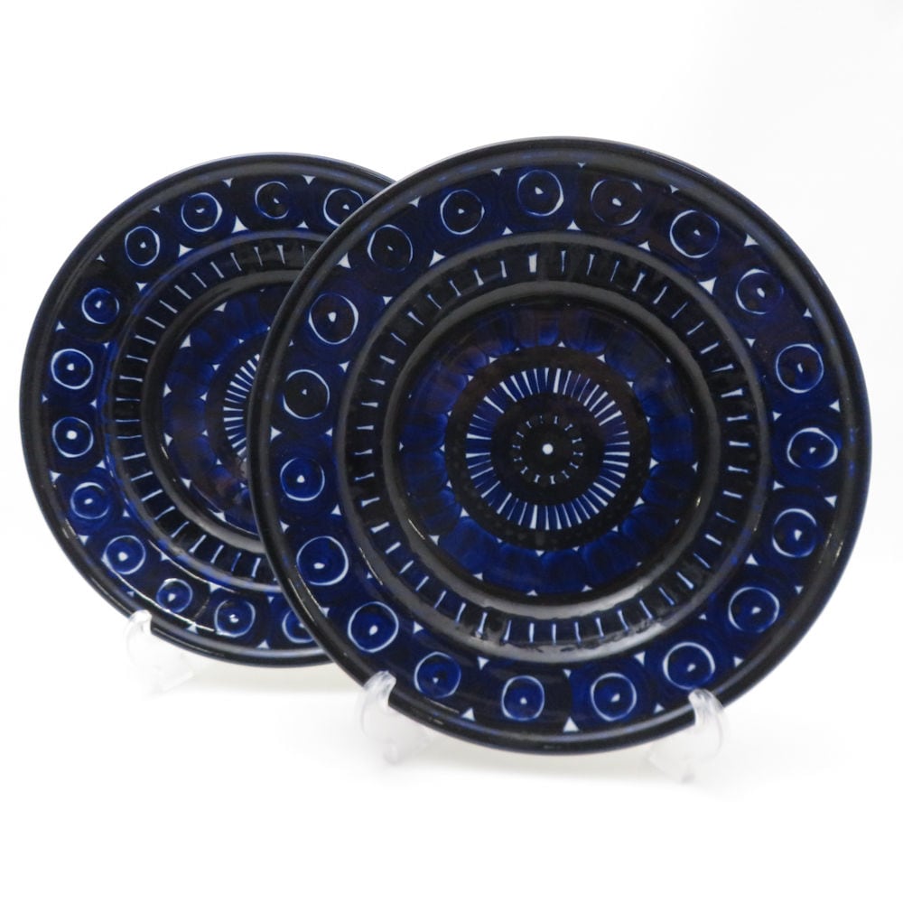 美品 ARABIA アラビア バレンシア スーププレート 2枚 ペア 23cm パスタ ディープ 深皿 北欧 SU13250V2 【中古】