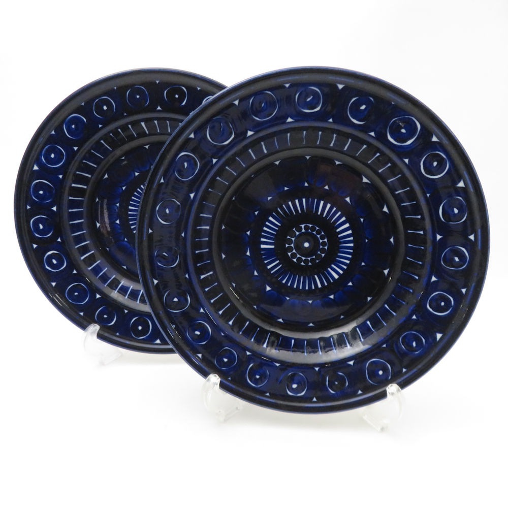 美品 ARABIA アラビア バレンシア スーププレート 2枚 ペア 23cm パスタ ディープ 深皿 北欧 SU13251V2 【中古】