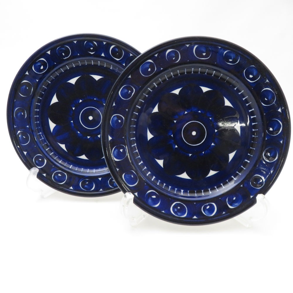 美品 ARABIA アラビア バレンシア 中皿 2枚 ペア 17cm ケーキ 北欧 ヴィンテージ SU13252V2 【中古】