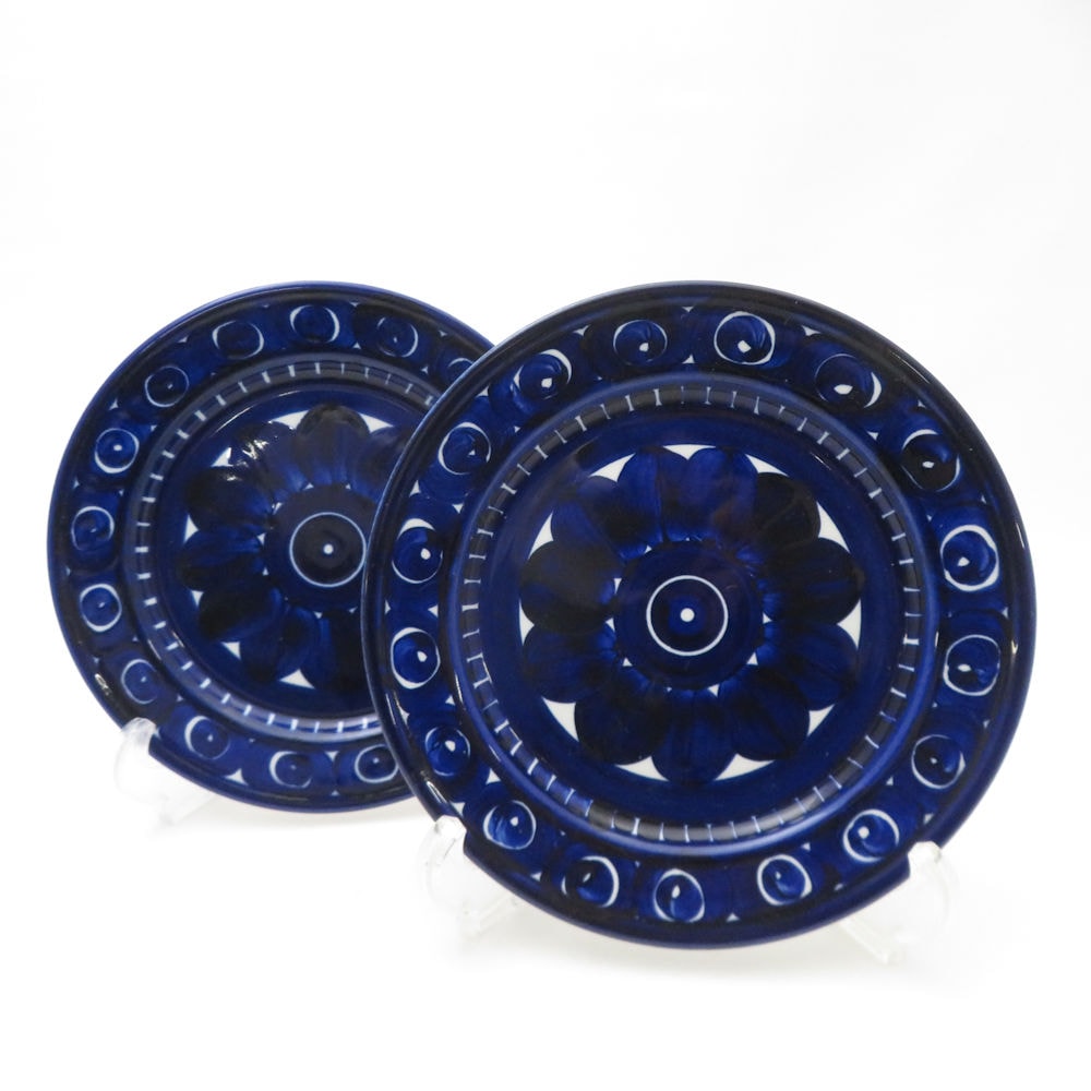 美品 ARABIA アラビア バレンシア 中皿 2枚 ペア 17cm ケーキ 北欧 ヴィンテージ SU13253V2 【中古】