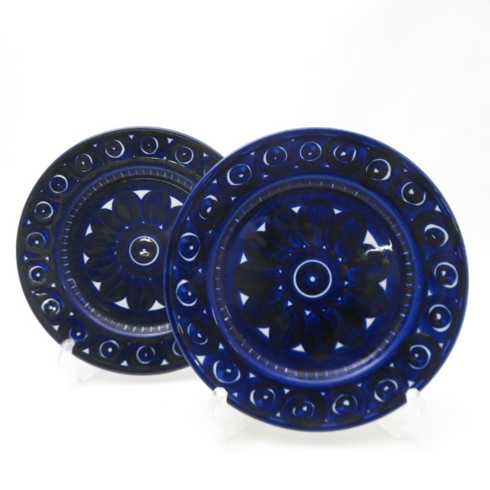 美品 ARABIA アラビア バレンシア 中皿 2枚 ペア 19～20cm デザート 北欧 ヴィンテージ SU13254V2 【中古】