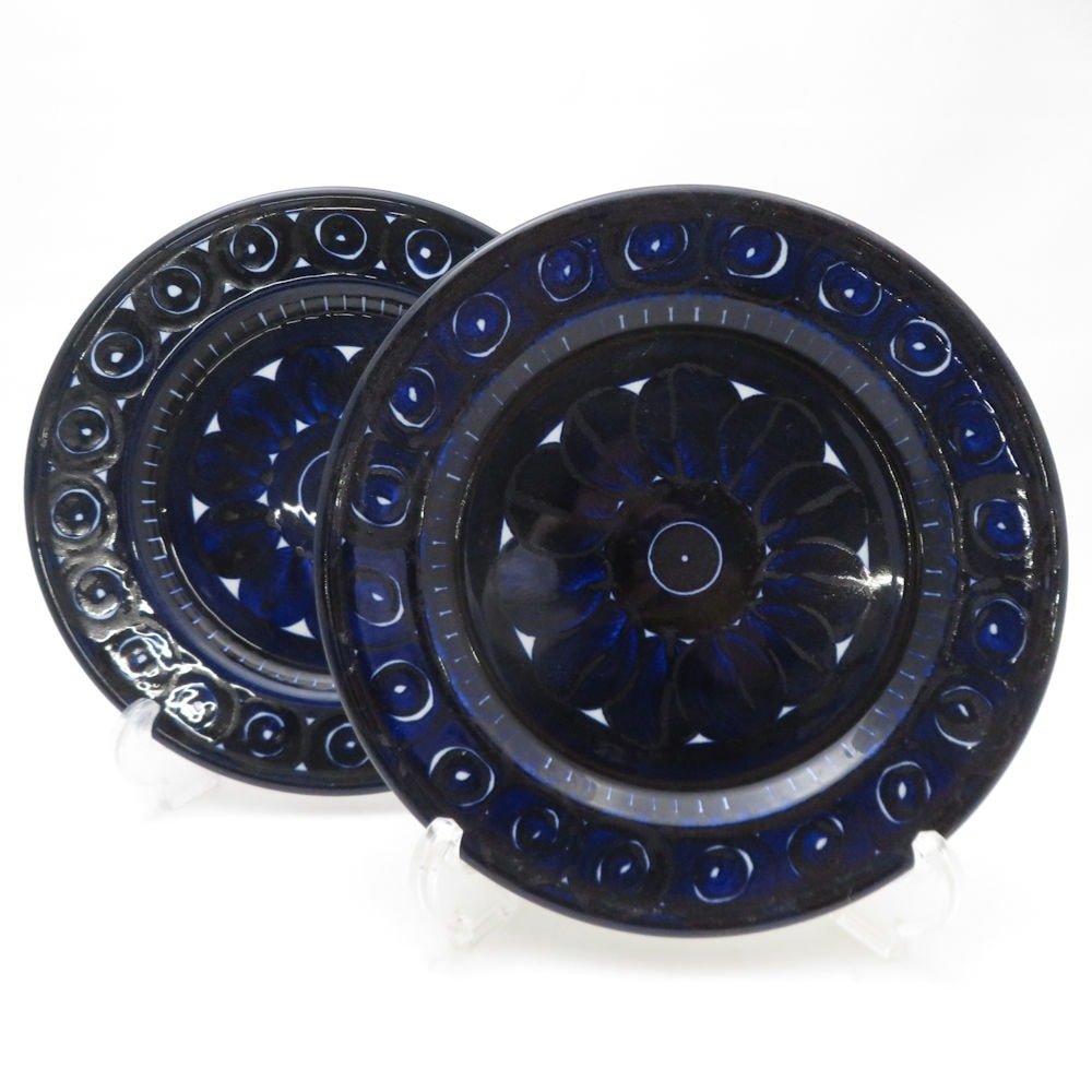 美品 ARABIA アラビア バレンシア 中皿 2枚 ペア 19～20cm デザート 北欧 ヴィンテージ SU13257V2 【中古】