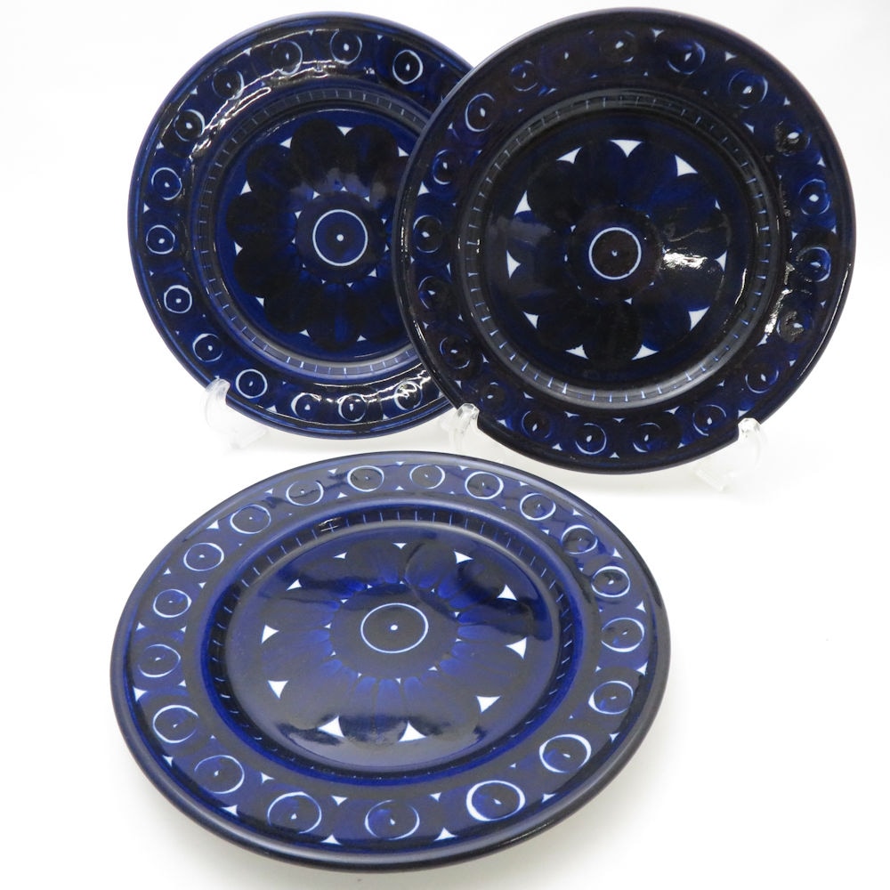 美品 ARABIA アラビア バレンシア 中皿 3枚 19cmデザートプレート 北欧 ヴィンテージ SU13258V2 【中古】