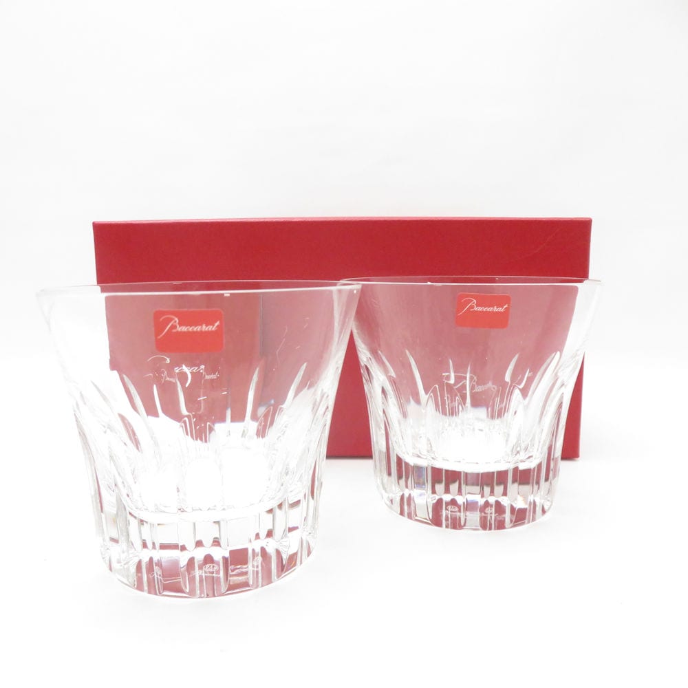 未使用 Baccarat バカラ エトナ タンブラー 2点 クリスタル ペア ロックグラス オールドファッション SU13275E1 【中古】