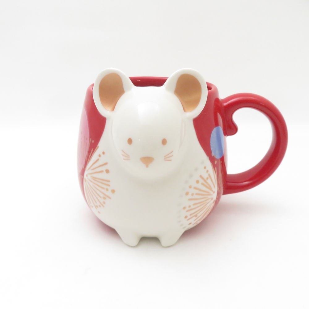 未使用 STARBUCKS スターバックス ニューイヤー マグカップ 干支 ねずみ 陶器 SN409J1 【中古】