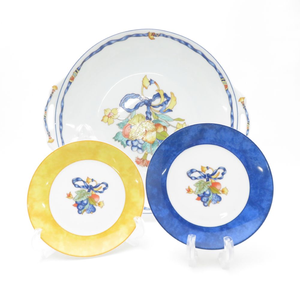 美品 BERNARDAUD LIMOGES ベルナルドリモージュ ボーケーズ 小皿 大皿 3枚 14cm 27cmプレート セット SY13401A2 【中古】