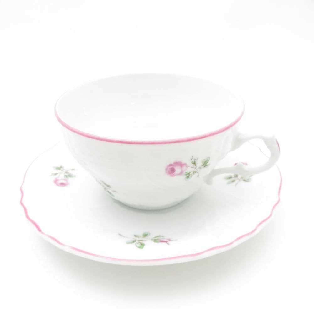 美品 Richard Ginori リチャードジノリ ロゼリーニ ティーカップ＆ソーサー 薔薇 バラ 花柄 SC9336F1 【中古】