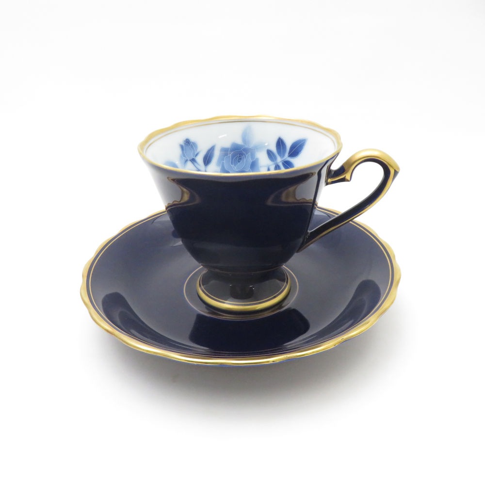 美品 kouransya 香蘭社 サムシングブルー カップ＆ソーサー SY13407E2 【中古】