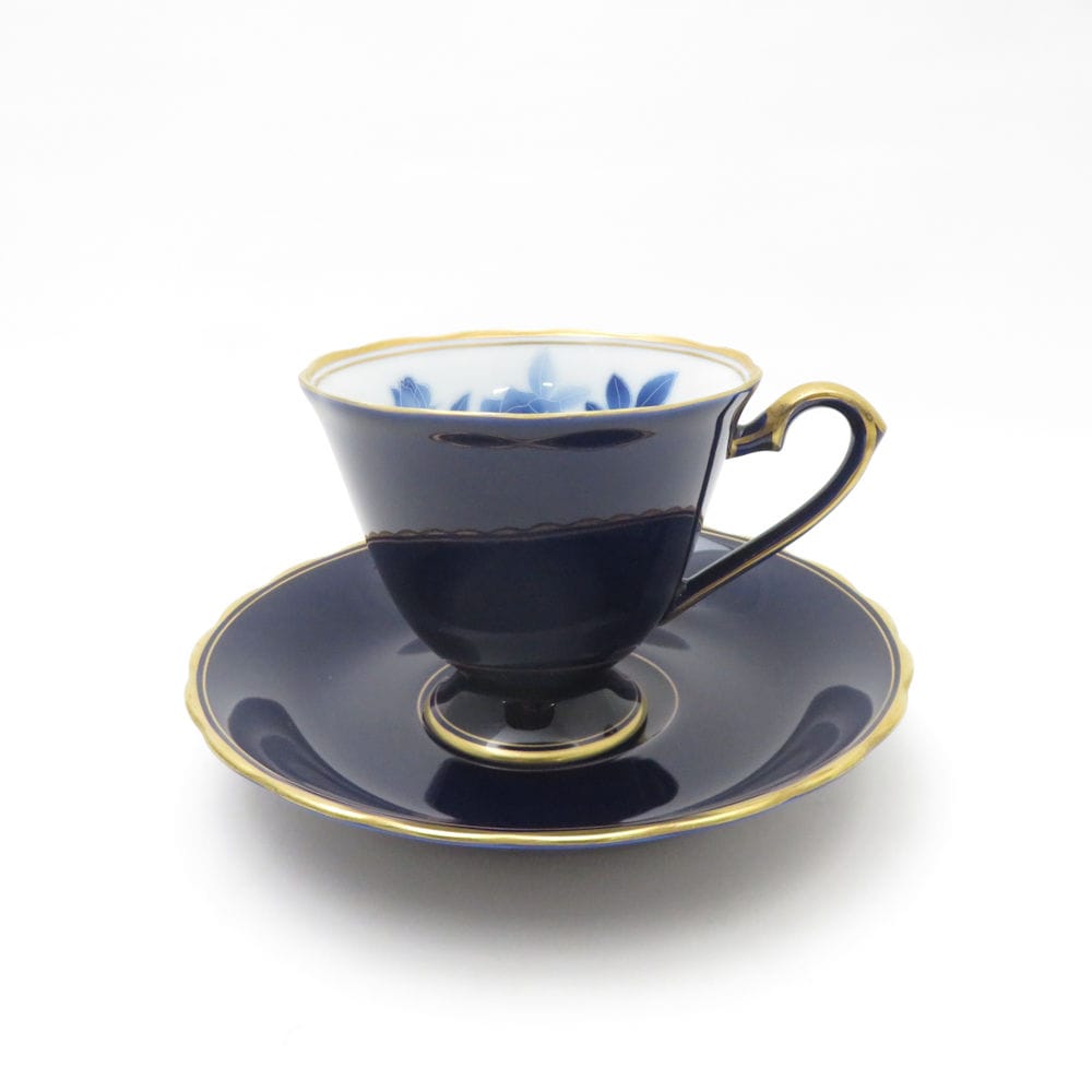 美品 kouransya 香蘭社 サムシングブルー カップ＆ソーサー SY13410E2 【中古】