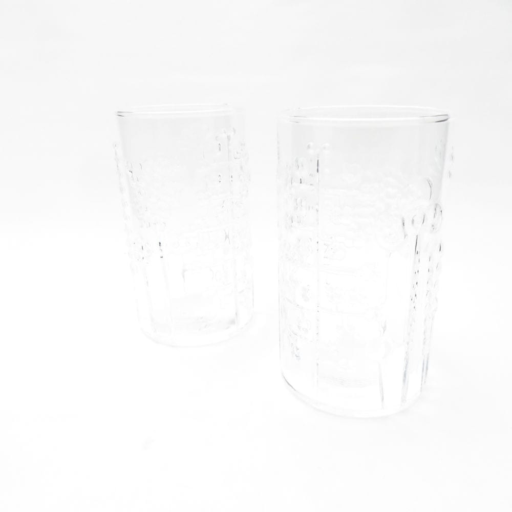 美品 iittala イッタラ フローラ タンブラー 2点 セット グラス コップ クリア 北欧 SM4786E2 【中古】