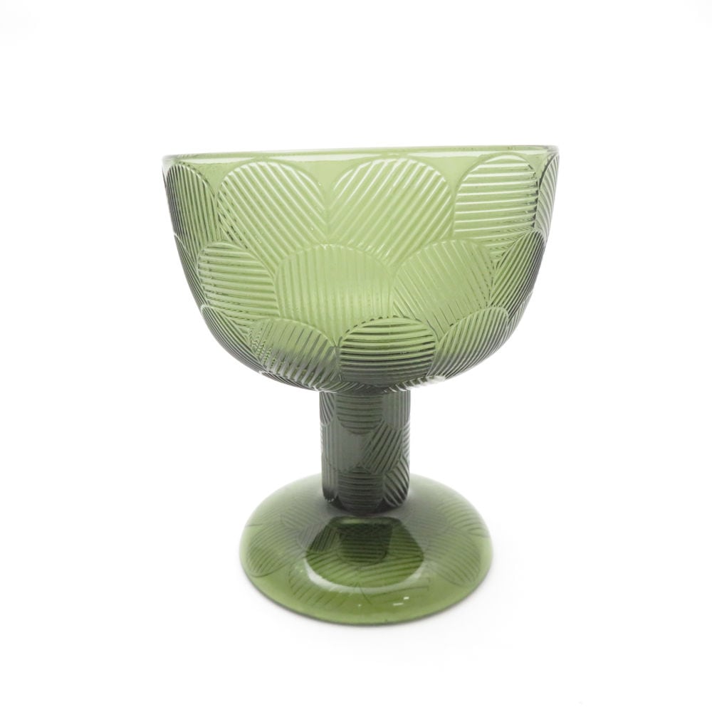 未使用 iittala イッタラ ミランダ スタンドボウル 14.5cm 脚付 モスグリーン SC9376P1 【中古】