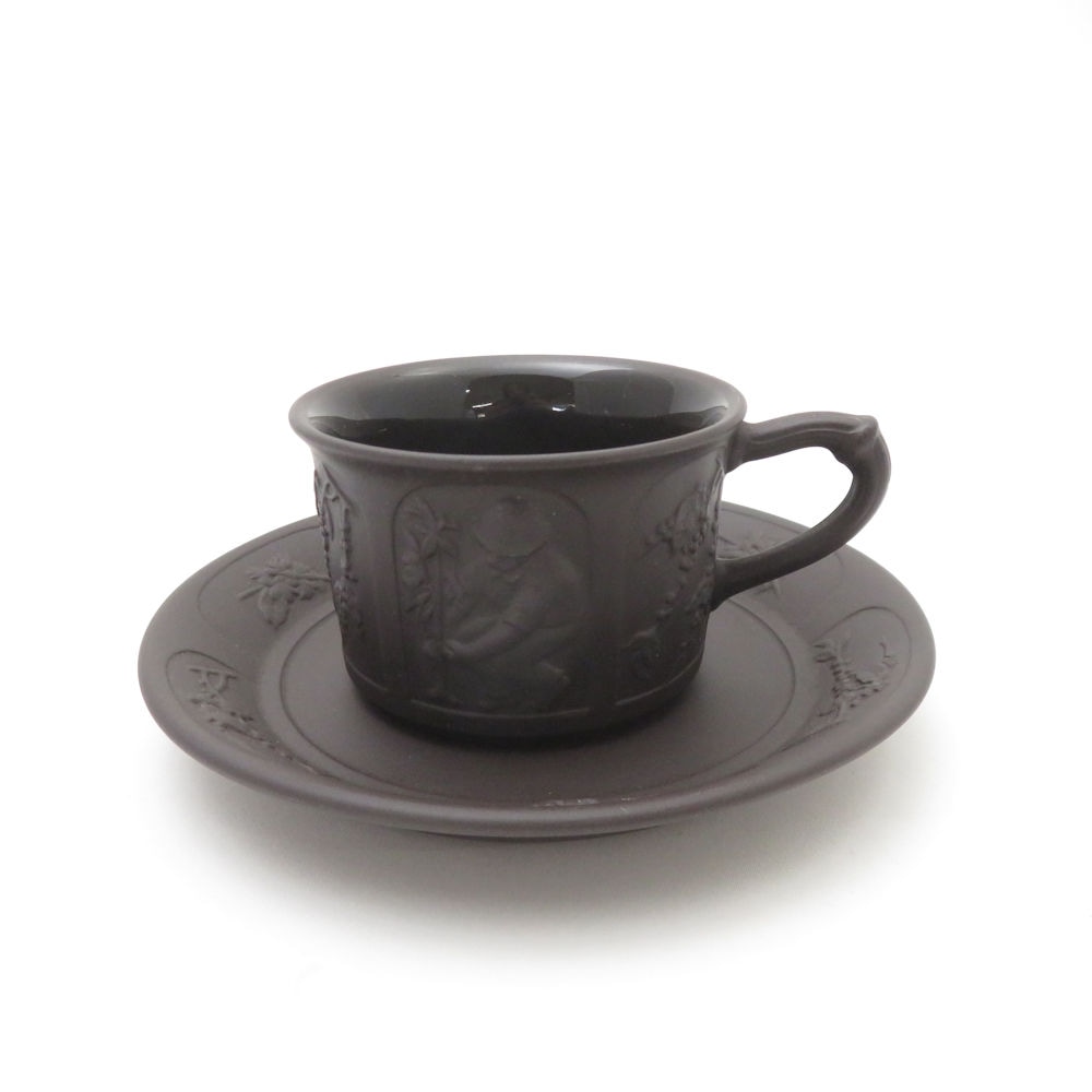 美品 OKURA 大倉陶園 GEM-STONE ジェムストーン（J.Bマーク） デミタスカップ＆ソーサー SC9435C2 【中古】