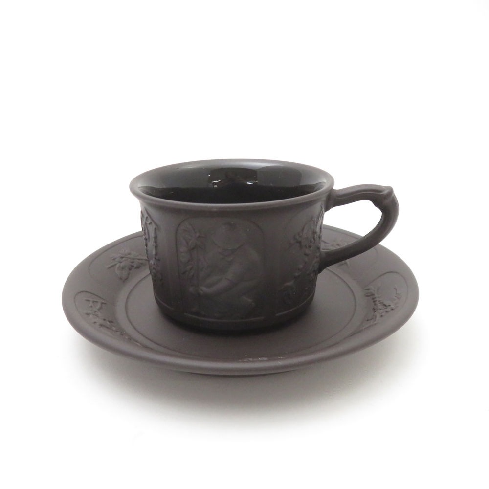 美品 OKURA 大倉陶園 GEM-STONE ジェムストーン（J.Bマーク） デミタスカップ＆ソーサー SC9435C2 【中古】