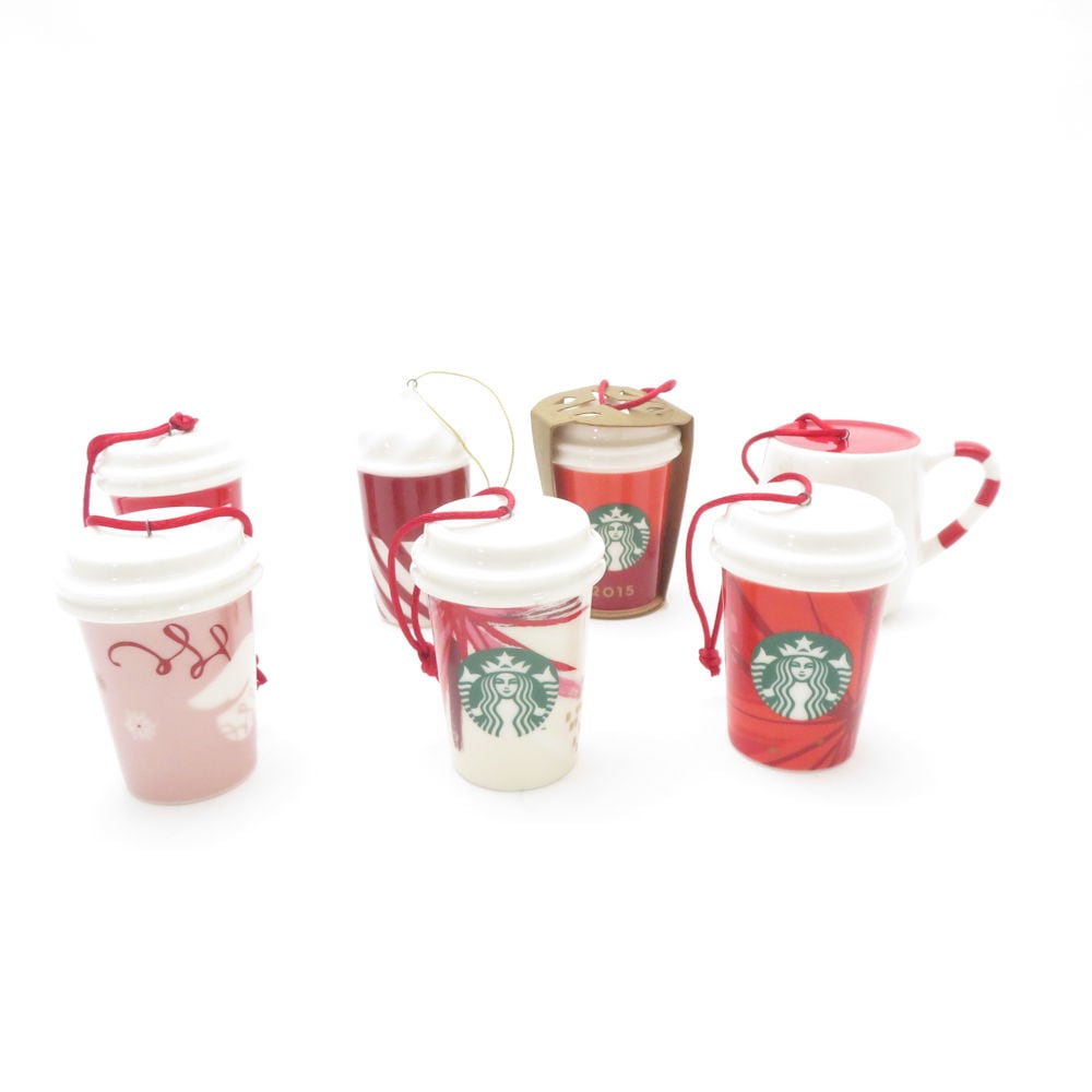 美品 STARBUCKS スターバックス ホリデー カップオーナメント 7点 セット クリスマス スタバ SC9388C1 【中古】