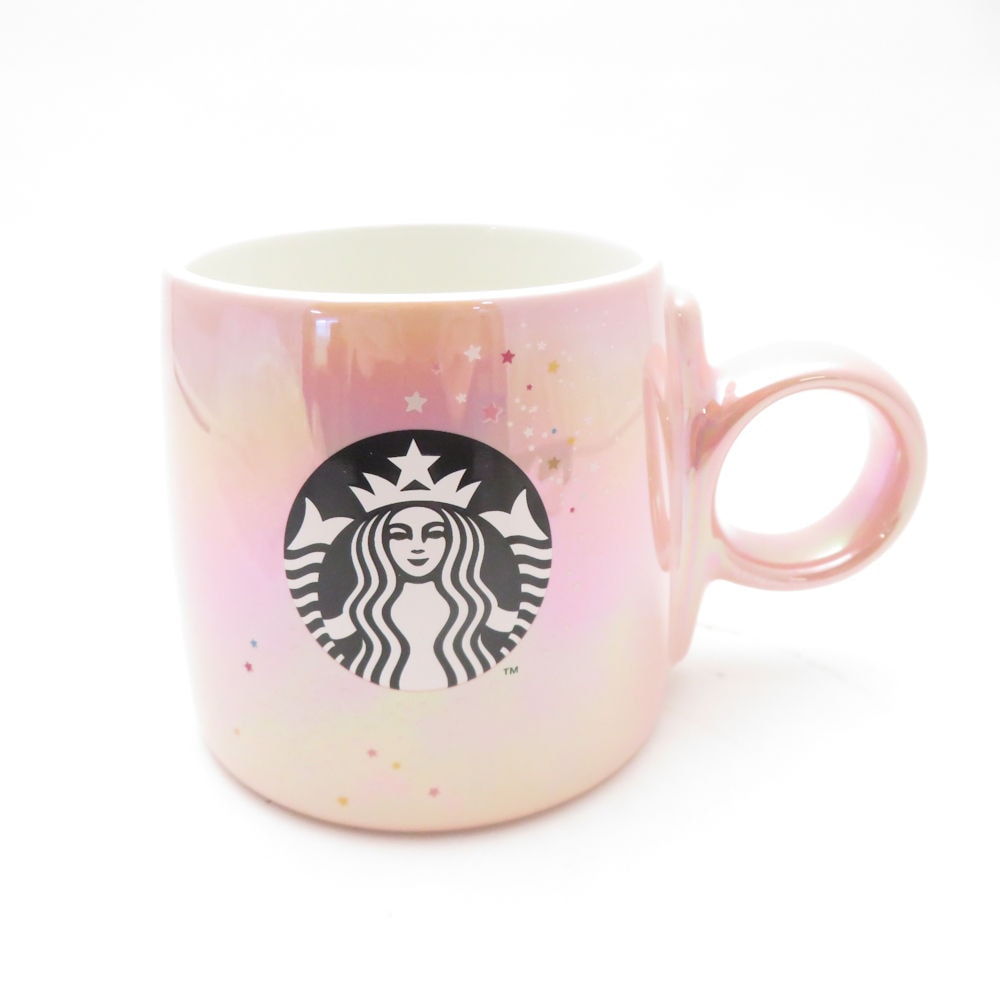 未使用 STARBUCKS スターバックス 2019年 ホリデー ブリリアントピンク マグカップ スタバ クリスマス オーロラ SO3683R1 【中古】