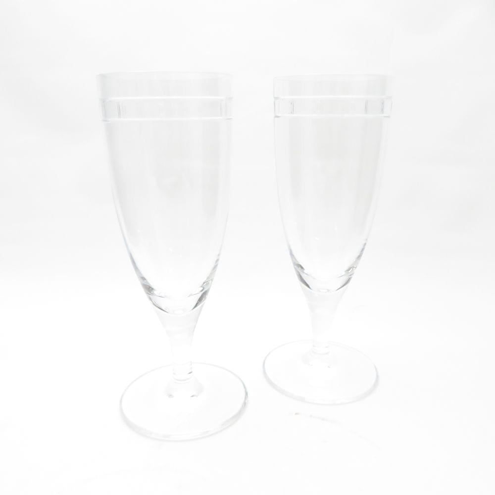 美品 TIFFANY＆Co. ティファニー アトラス ピルスナーグラス 2点 ペア ビールグラス SC9437B1 【中古】