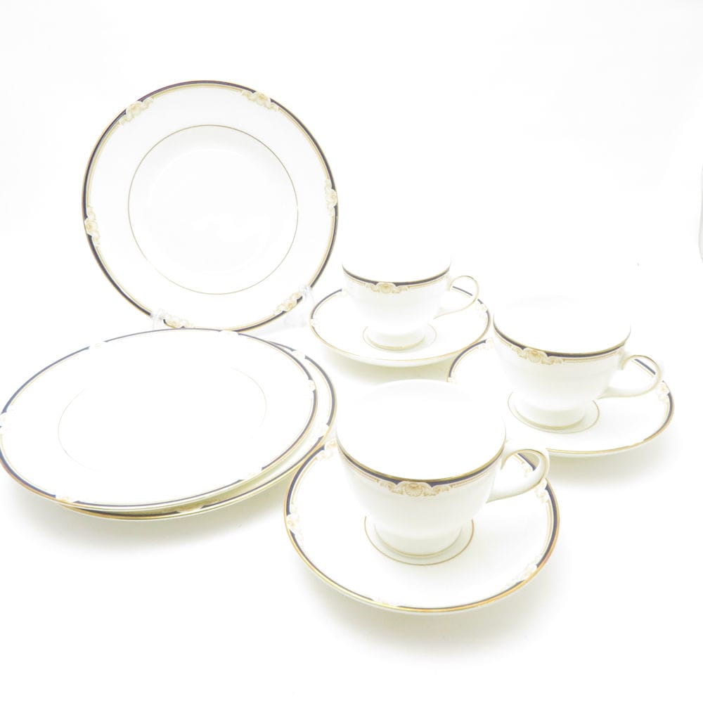 WEDGWOOD ウェッジウッド キャベンディッシュ ティーカップ＆ソーサー 中皿 6点 セット 20cmプレート リー SC9440B1 【中古】