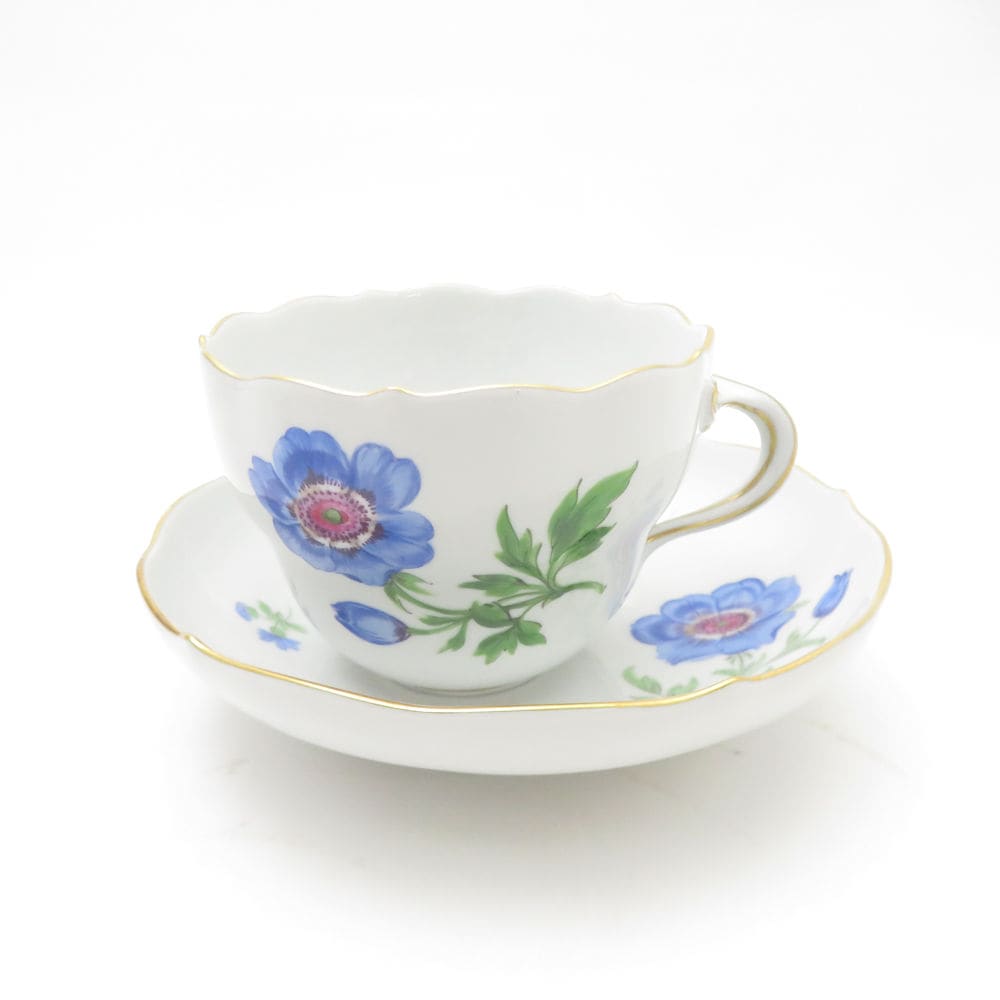美品 MEISSEN マイセン ベーシックフラワー 一つ花 カップ＆ソーサー ティー/コーヒー SC9498E2 【中古】