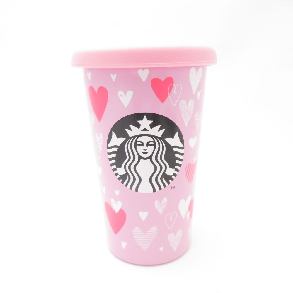 未使用 STARBUCKS スターバックス バレンタイン 2019 シリコンリッドステンレスカップ チャーム 355ml スタバ タンブラー ハート SC9543F1 【中古】