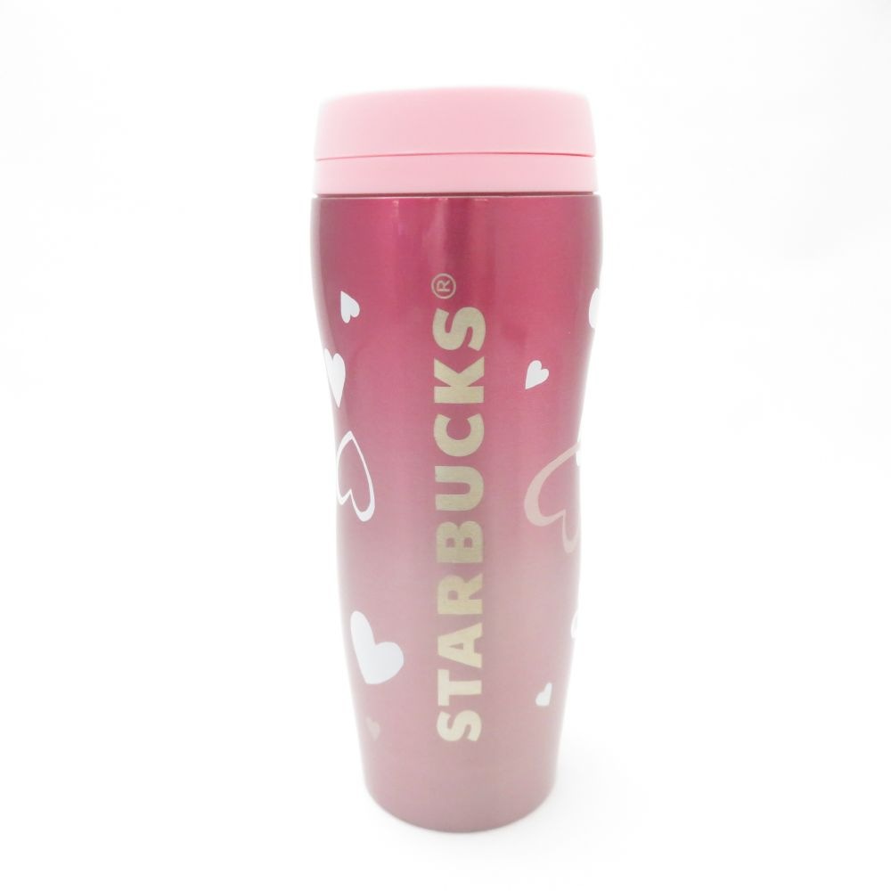 未使用 STARBUCKS スターバックス バレンタイン 2019 カーヴド ステンレスボトル 355ml スタバ タンブラー ハート SC9548F1 【中古】