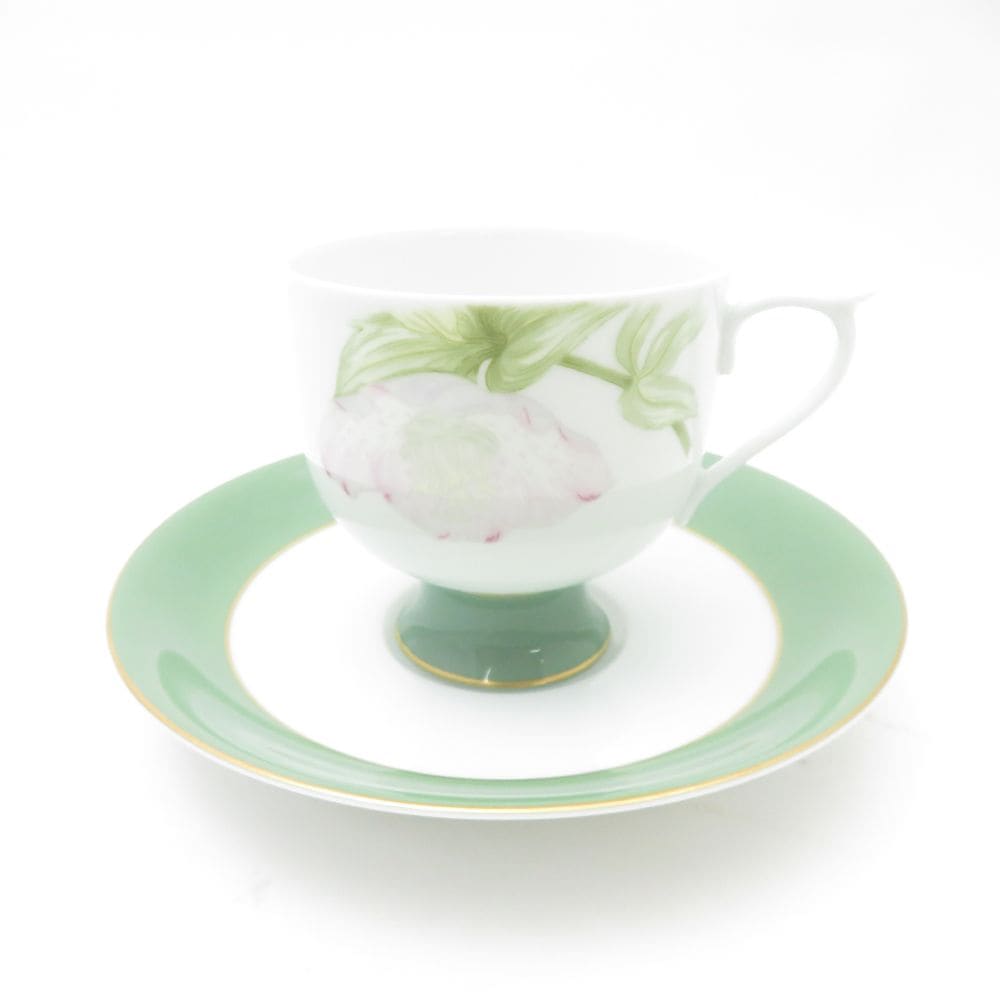 未使用 Fukagawa Seiji 深川製磁 KIMIJIMA 君島一郎 キミジマコレクション カップ＆ソーサー 碗皿 ティー コーヒー 金彩 花 フラワー SU13374B2 【中古】