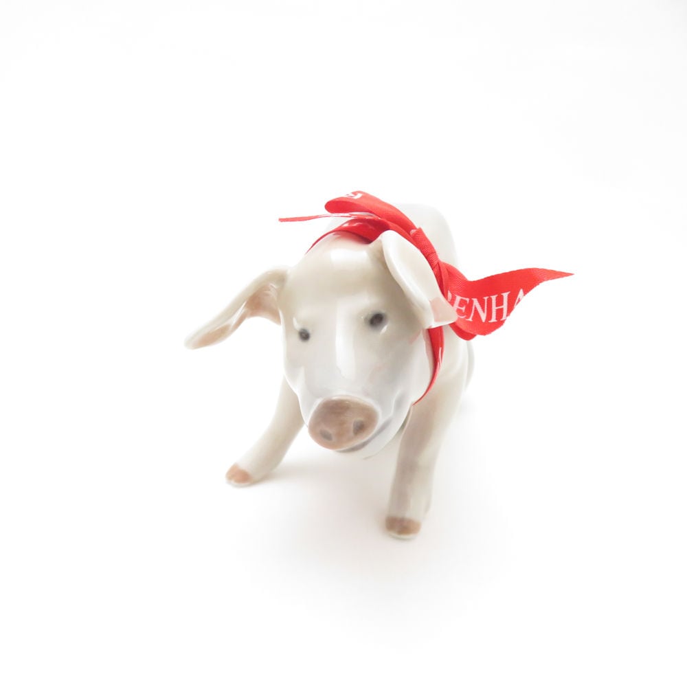 美品 ROYAL COPENHAGEN ロイヤルコペンハーゲン 101 フィギュリン アニマル 置物 ブタ 豚 ハッピーピッグ SU13405L1 【中古】