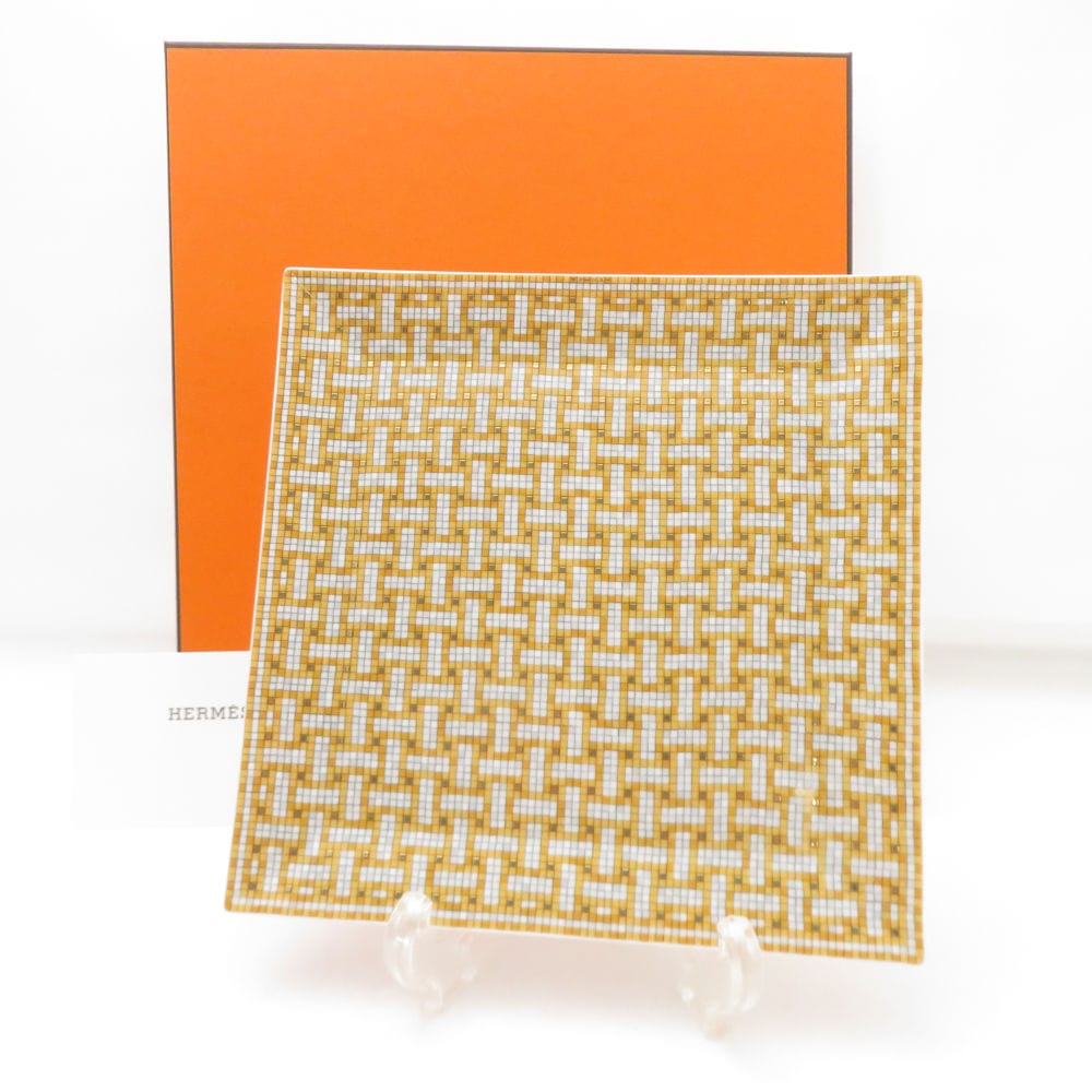 未使用 HERMES エルメス モザイク 24 スクエアプレート 19cmプレート 四角皿 SO3701P1 【中古】