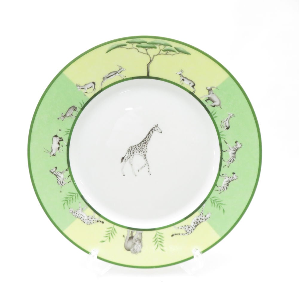 HERMES エルメス アフリカ 大皿 27cmプレート アニマル 動物 ディナー SC9634S1 【中古】