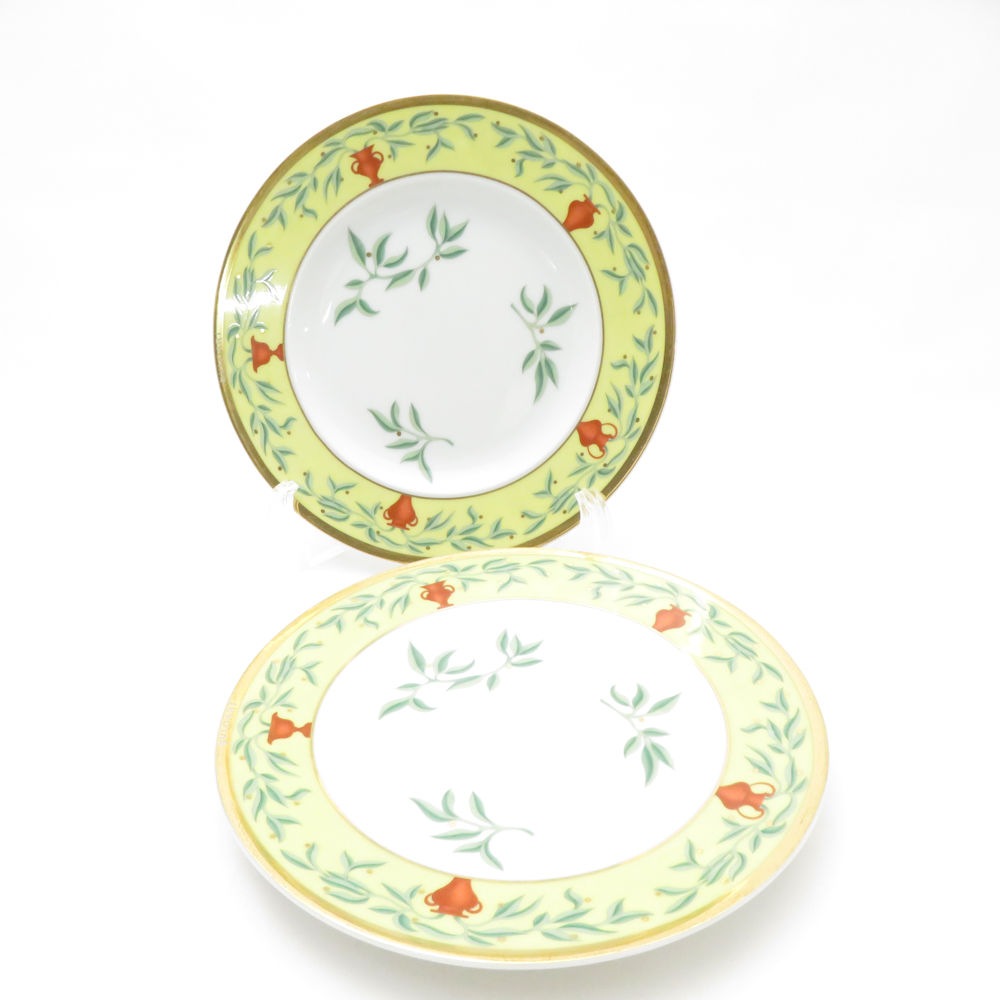 BVLGARI ×Rosenthal ブルガリ×ローゼンタール Itaca イタカ 中皿 2枚 ペア 18cmプレート レア 希少 SC9636S1 【中古】