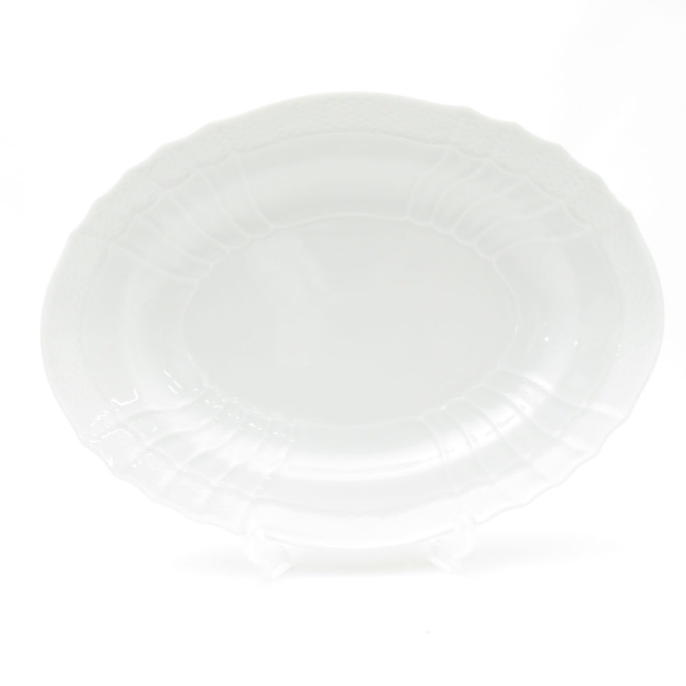 美品 Richard Ginori リチャードジノリ ベッキオホワイト オーバルプレート 33cm 大皿 プラター SC9640S1 【中古】