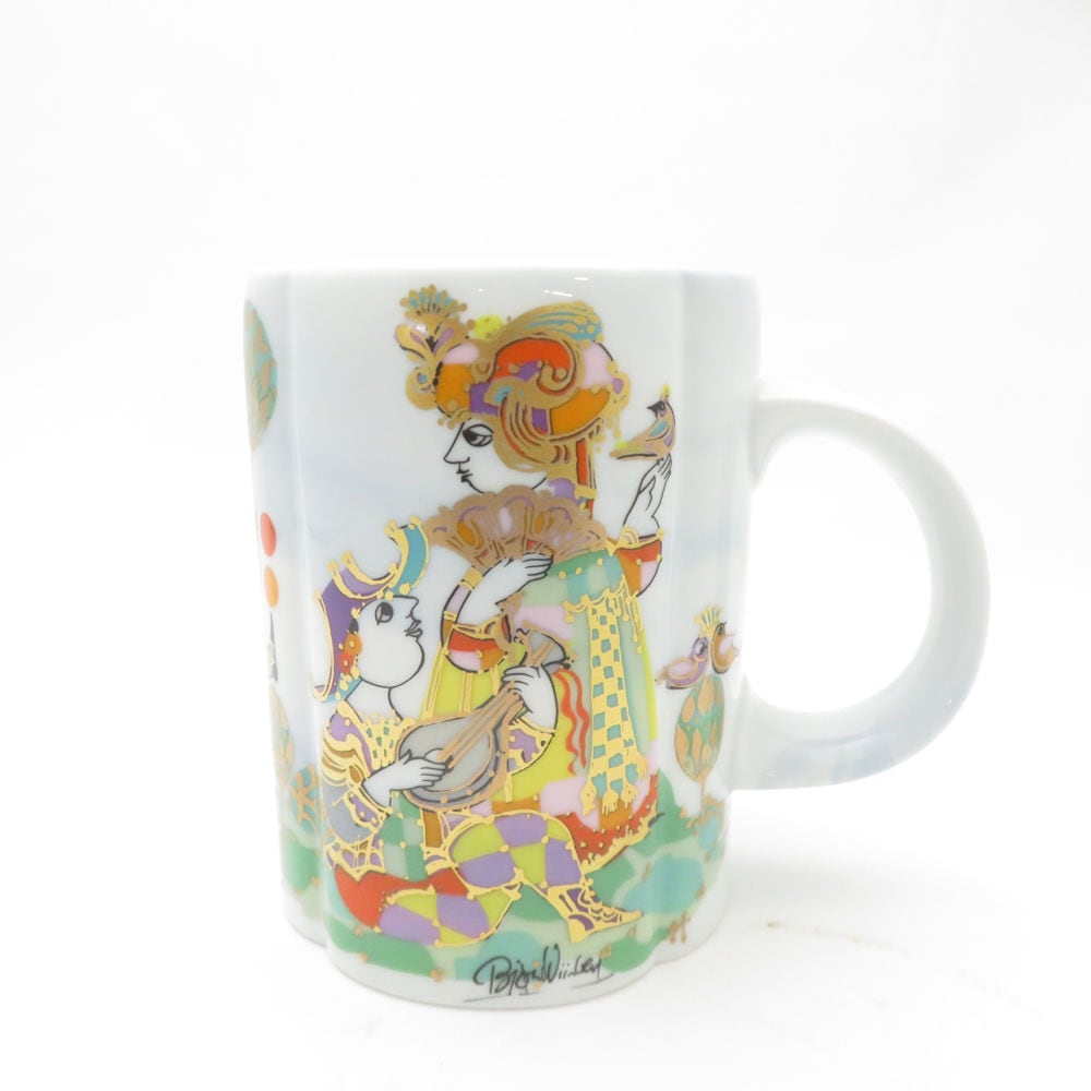 美品 Rosenthal ローゼンタール キリンビアマグコレクション 1984年 コメディデルアルテ ビアマグ ビールジョッキ コレクターズグラス SU13347B1 【中古】