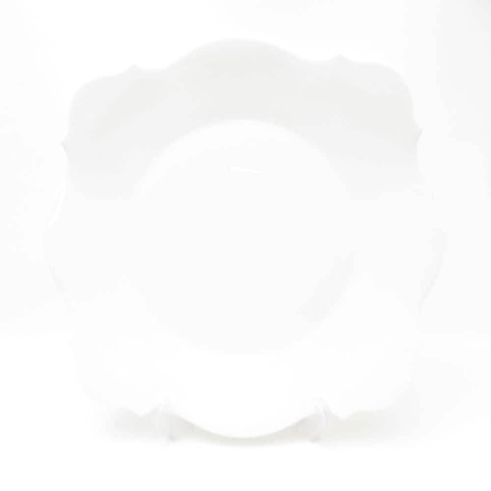 美品 WEDGWOOD ウェッジウッド ジャスパーコンラン バロックホワイト 大皿 29cmプレート ディナー 白 テーブルウェア SU13420F2 【中古】