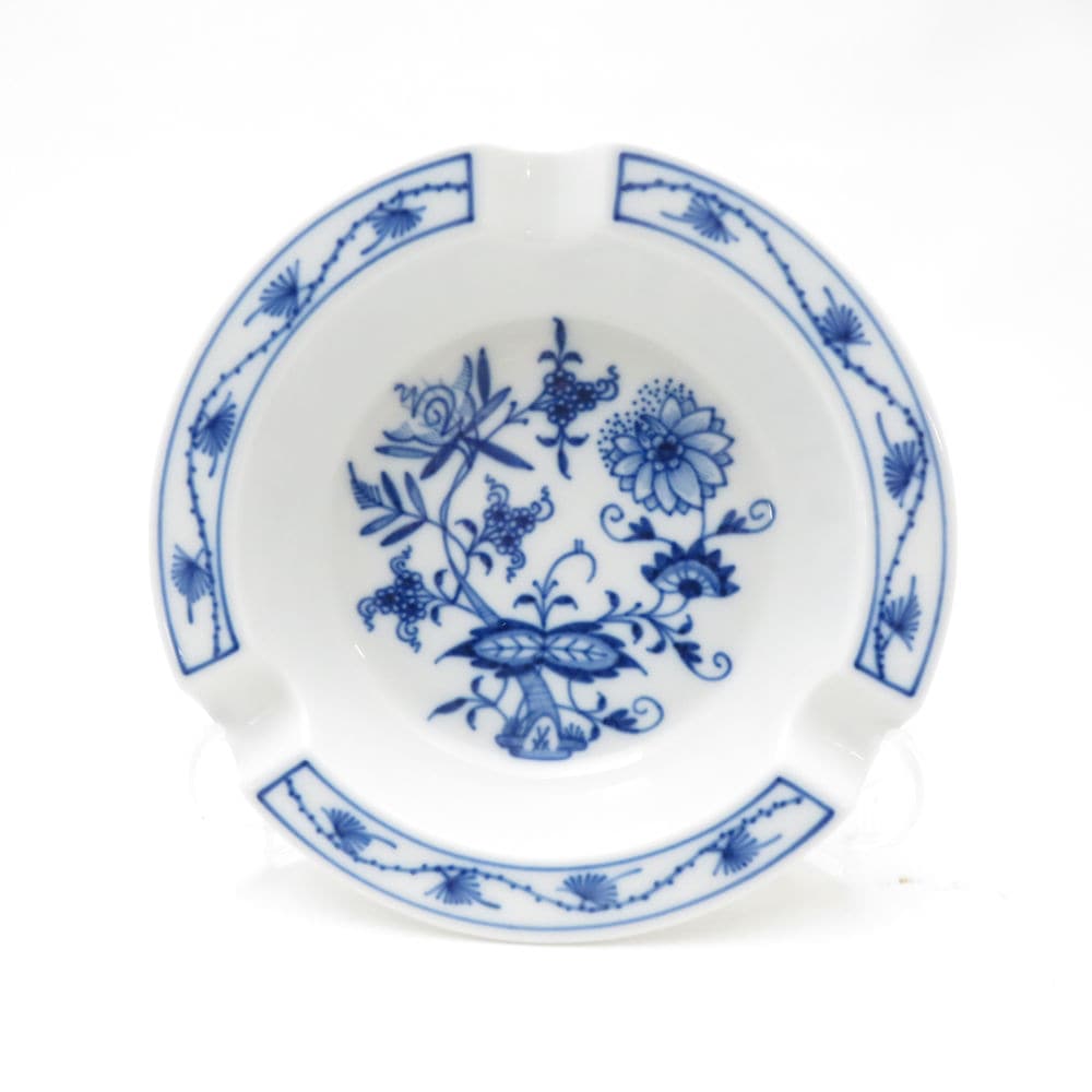 未使用 MEISSEN マイセン ブルーオニオン 灰皿 アッシュトレイ 小皿 SC9585L1 【中古】