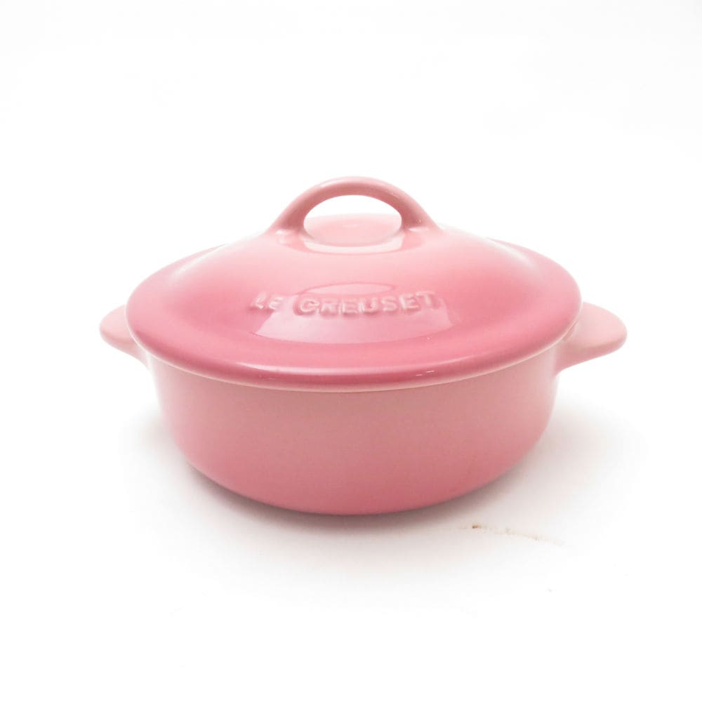 美品 Le Creuset ルクルーゼ プチ ラウンド レギュミエ ローズクォーツ キャセロール 廃盤 レア SC9595X2 【中古】