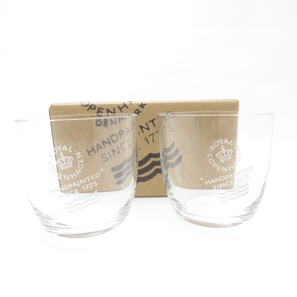 美品 ROYAL COPENHAGEN ロイヤルコペンハーゲン タンブラー 2点 グラス ペア SY13557K1 【中古】
