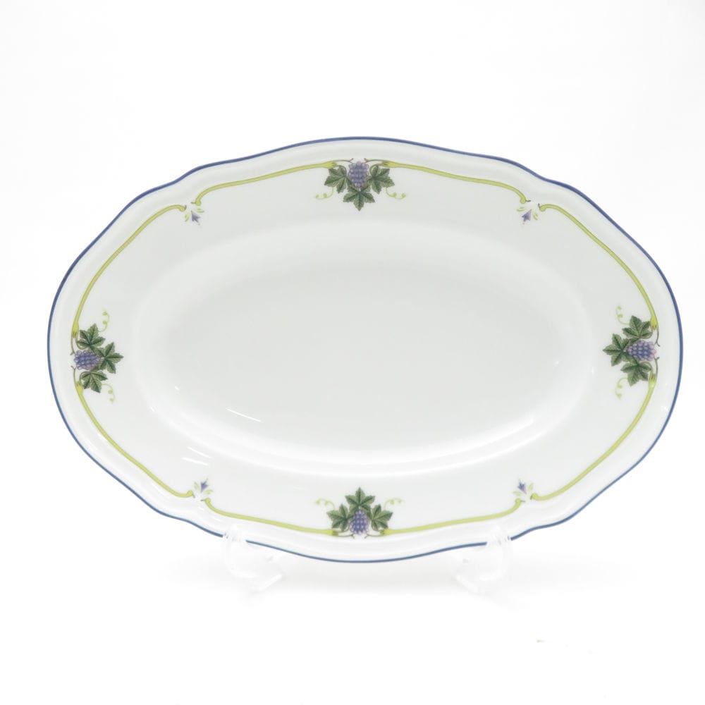 美品 Richard Ginori リチャードジノリ ボルドーブルー オーバルプレート 中皿 SY13561K1 【中古】