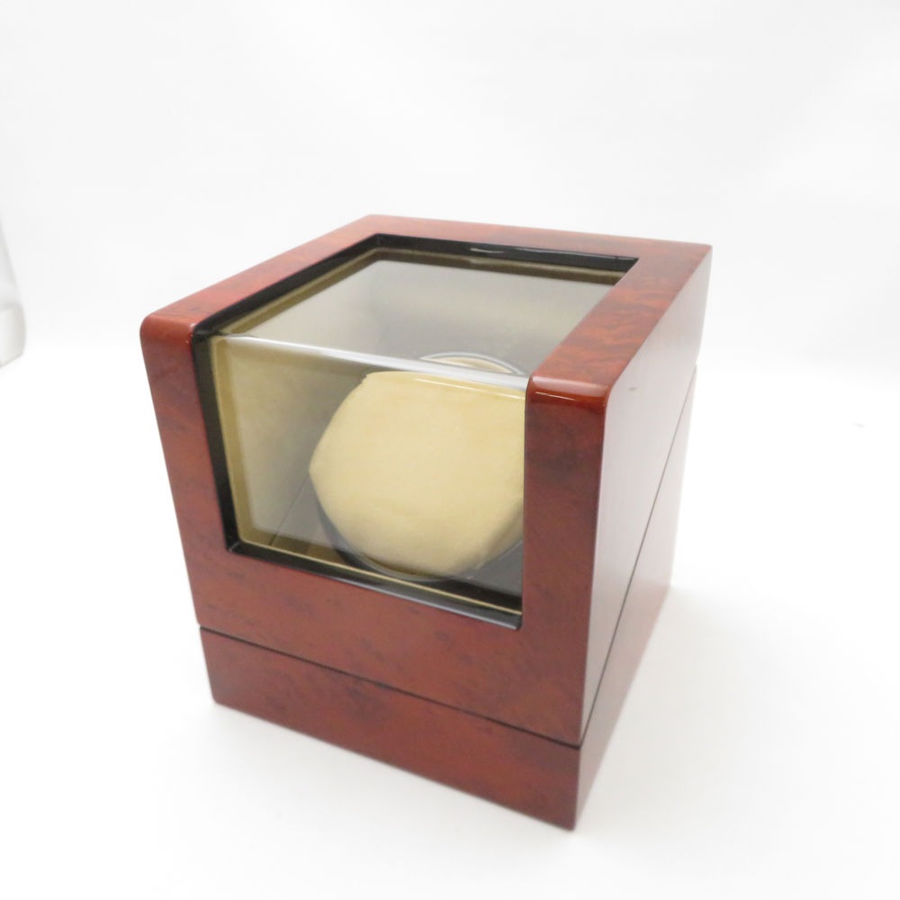 美品 IGIMI イギミ IG-ZERO 112B-5 木製ウォッチワインダー パール調木目 キャメル SD173Q1 【中古】