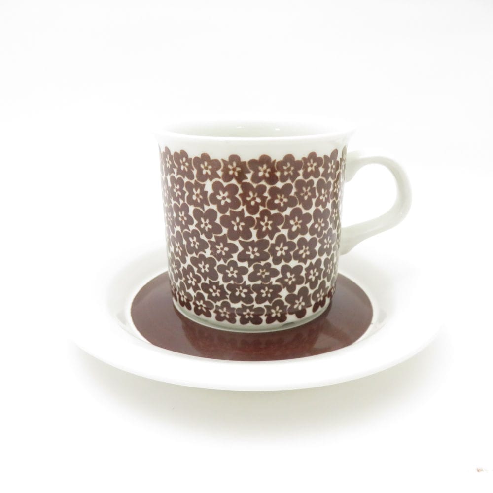 ARABIA アラビア Faenza ファエンツァ デミタスカップ＆ソーサー 旧刻印 希少 レア ヴィンテージ 北欧 SC9629C1 【中古】