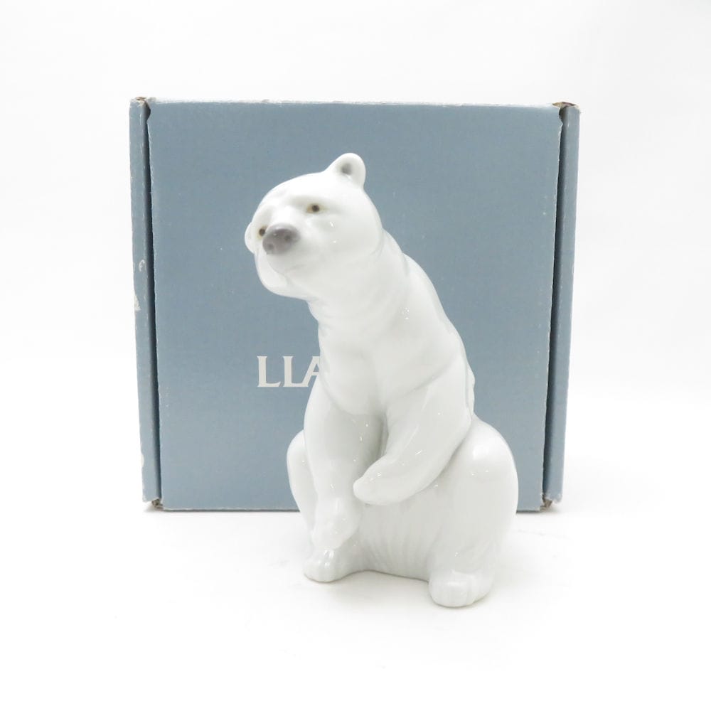 未使用 LLADRO リヤドロ 1208 RESTING POLAR BEAR ホッキョクグマ