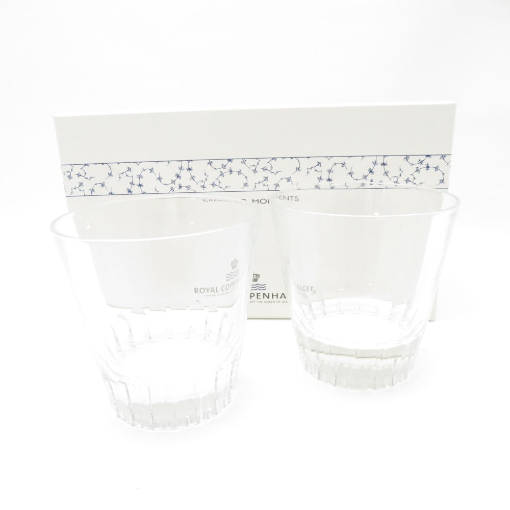 未使用 ROYAL COPENHAGEN ロイヤルコペンハーゲン タンブラー 2点 ペア ロックグラス オールドファッション SC9660C1 【中古】