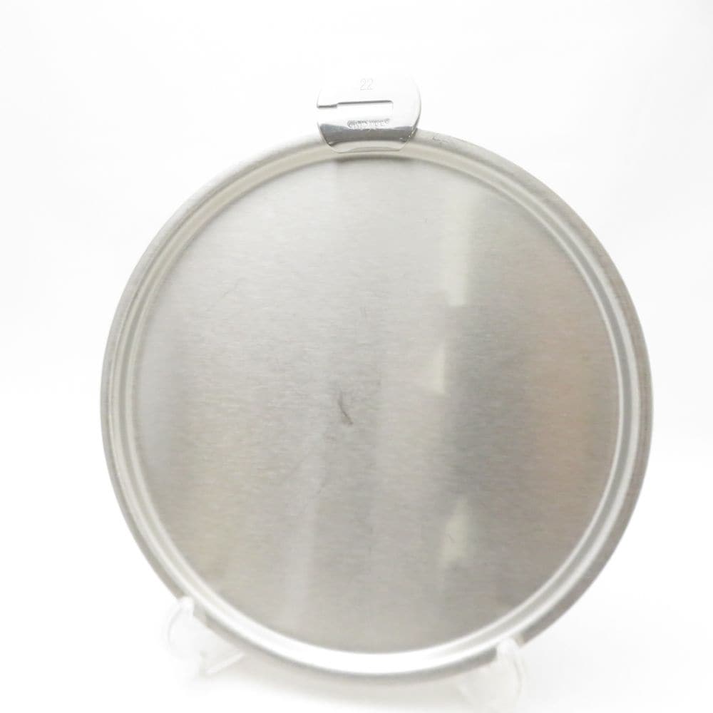 CRISTEL クリステル ステンレスフラットふたのみ 22cm 蓋 廃盤 希少 レア チェリーテラス SC9856P1 【中古】