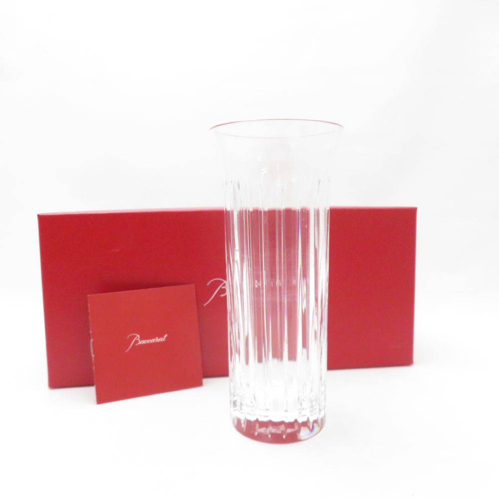 Baccarat バカラ フローラ ビゾー 花瓶 高18cm フラワーベース 花びん SC9761P1 【中古】