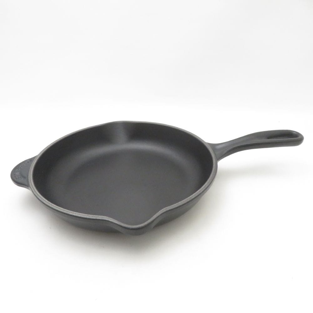 美品 Le Creuset ルクルーゼ スキレット 20cm マットブラック 鋳物 ホーロー IH対応 SC9762P1 【中古】