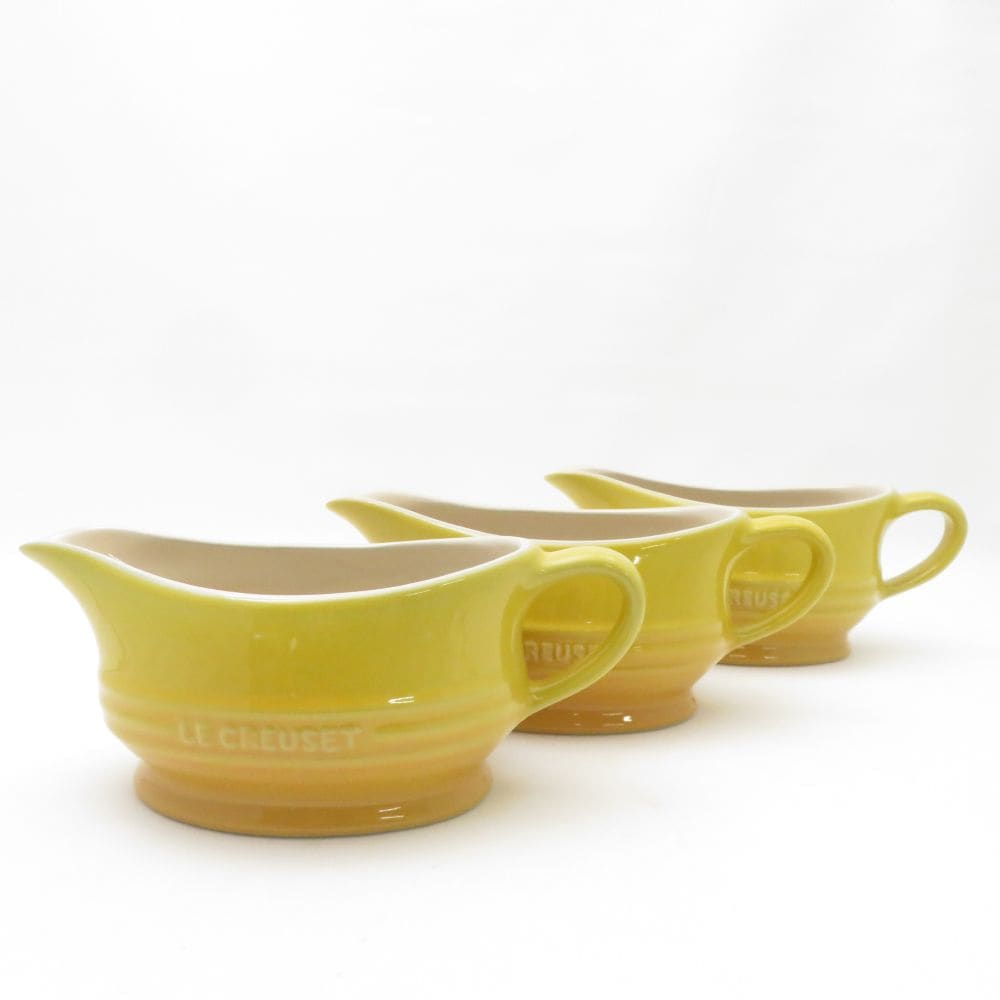 美品 Le Creuset ルクルーゼ グレービーボート 3点 セット SY13476B1 【中古】