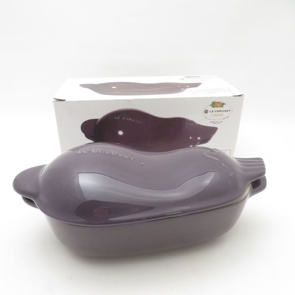 美品 Le Creuset ルクルーゼ なす ナス キャセロール ベジタブル 茄子 SY13482B1 【中古】