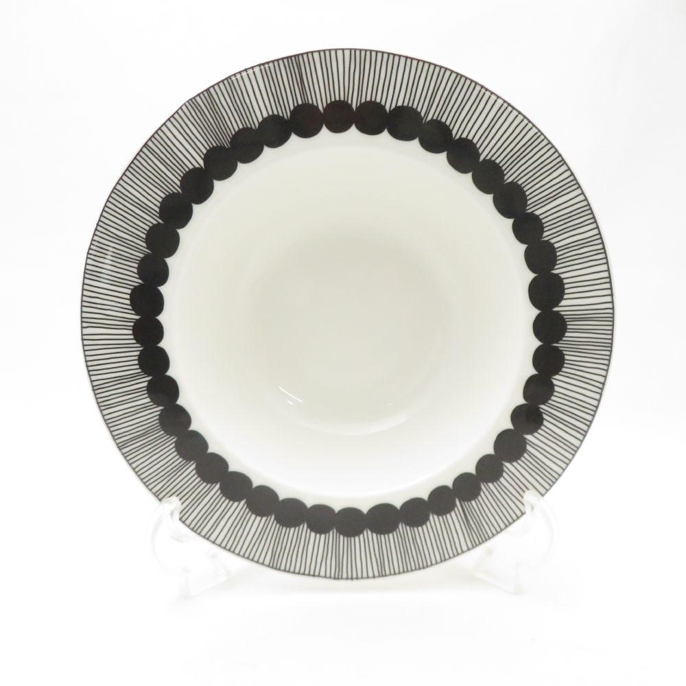 美品 marimekko マリメッコ SIIRTOLAPUUTARHA シイルトラプータルハ 中深皿 20cm ディーププレート 北欧 フィンランド SY13503V1 【中古】