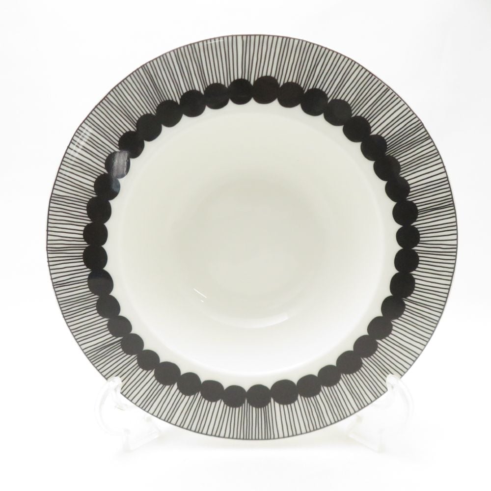 美品 marimekko マリメッコ SIIRTOLAPUUTARHA シイルトラプータルハ 中深皿 20cm ディーププレート 北欧 フィンランド SY13504V1 【中古】
