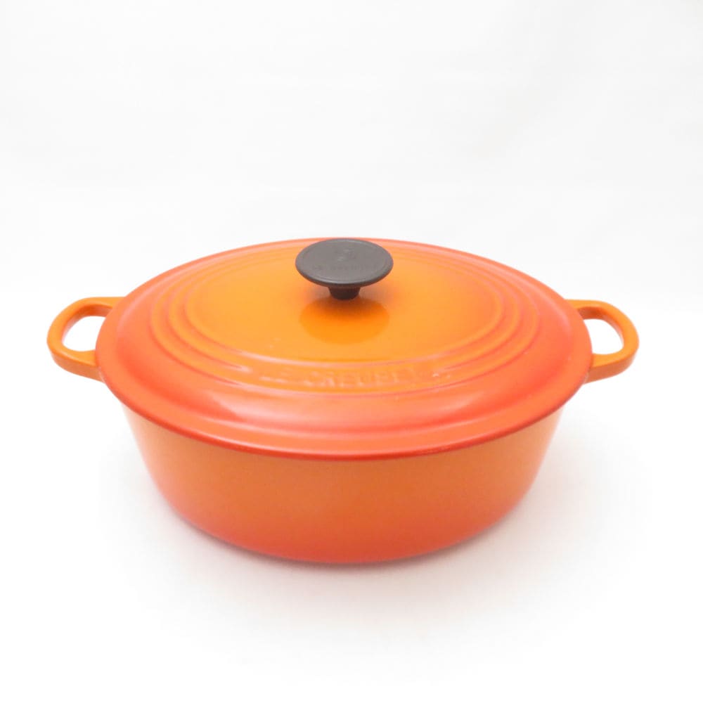 美品 Le Creuset ルクルーゼ ココットオーバル 両手鍋 鋳物ホーロー 27cm 料理 調理器具 キッチン SU13483Z 【中古】