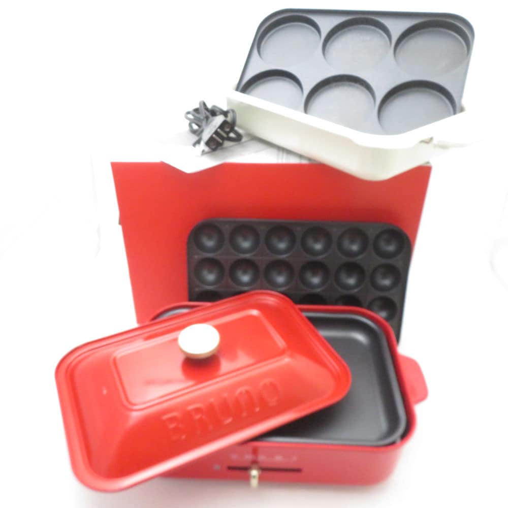 美品 BRUNO ブルーノ BOE021他 コンパクトホットプレート 料理 たこ焼き 調理器具 キッチン家電 SU13460Z 【中古】